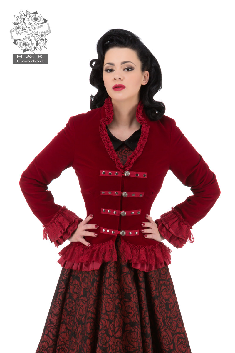 Red Victorian Velvet Jacket